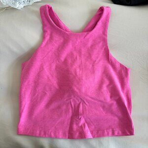 Beyond Yoga Spacedye Focus Cropped Tank, Pink Hype Heather, size M